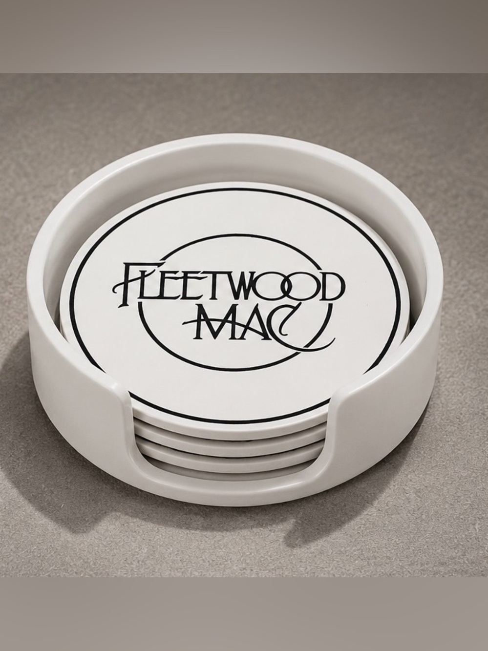 Fleetwood Mac Inspired 3D Printed Coaster Set with Holder 4 Coasters